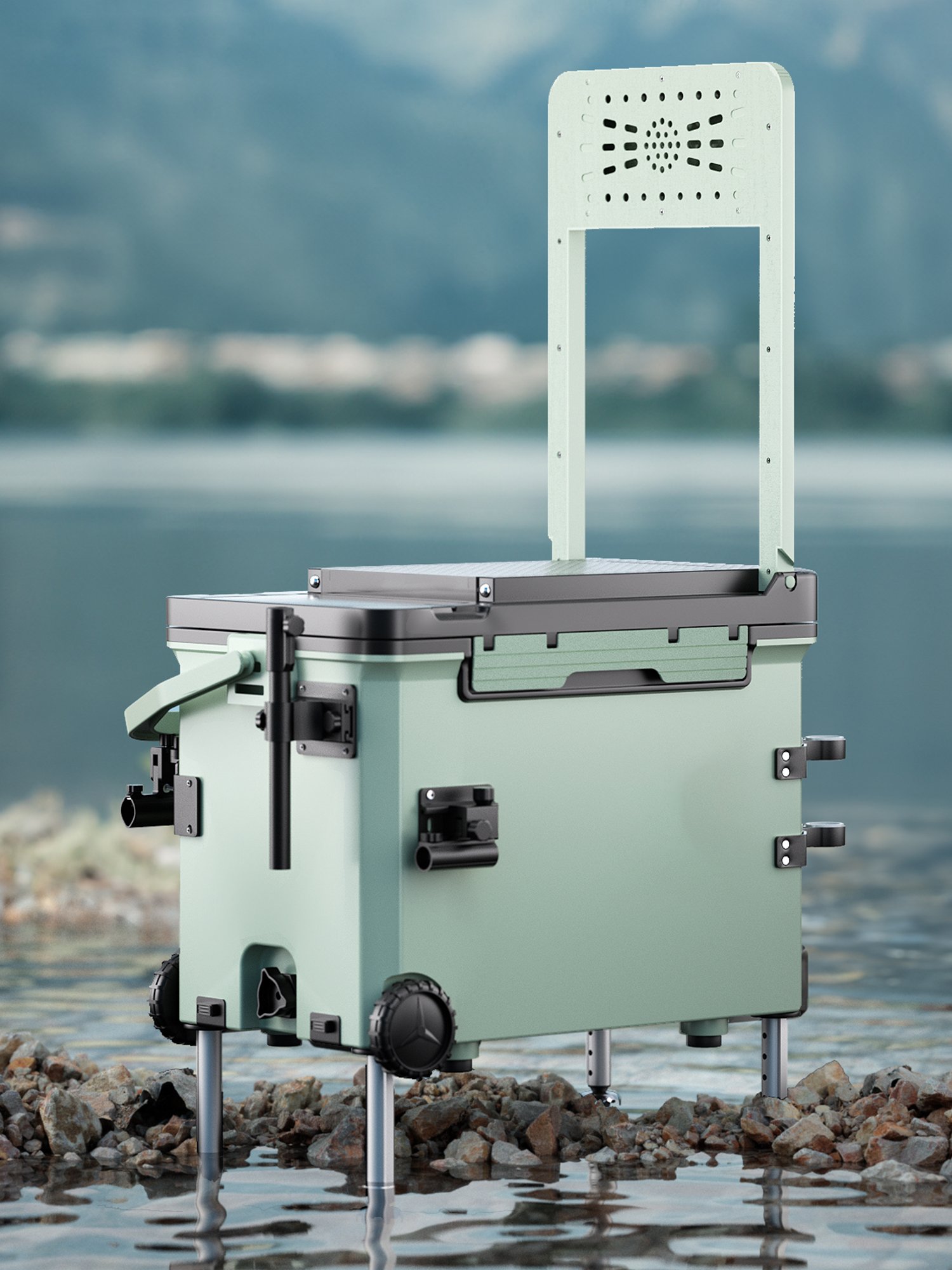 Germany's new fishing box full of small, lightweight fishing tank light multifunctional 2024 fishing tank drum gear